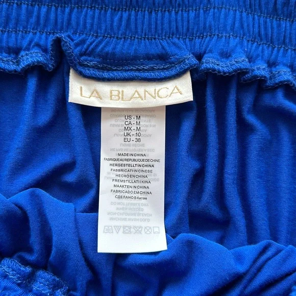 NWOT La Blanca Draped Strapless Tie Waist Cover-Up Dress - Picture 4 of 6